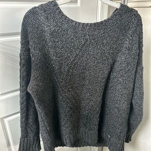 Michael Kors Gray Crew Neck Sweater Textured Knit